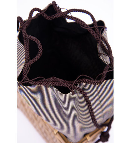 ★ 巾着　★竹かごバッグ　★日本製　★オリジナル 20％OFF】竹かご巾着 0015-01002 夏向けバッグ 【きもの都粋】