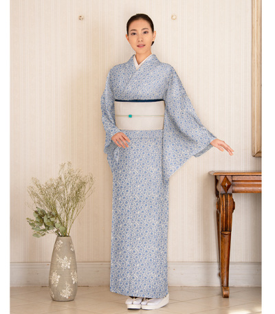 お仕立付き・単衣】つやび×雅姫 東レ シルック 洗える小紋（花