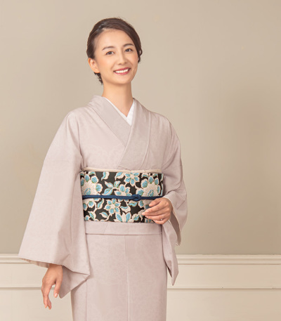 反物】東レ シルック デュエット JAPAN MODE 洗える小紋（レース