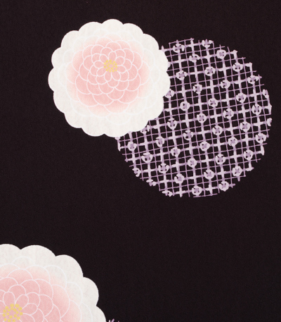 お仕立付き・袷】東レ シルック 洗える小紋（万寿菊：こげ茶）（お誂え