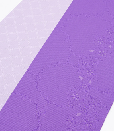 リバーシブル半幅帯（桜：薄紫） 2221-00041-A-Y 化繊半幅帯 【きもの 
