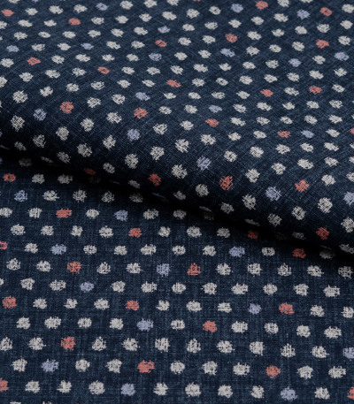 八寸名古屋帯 こぎん織 三越謹製 木綿 津軽こぎん刺し 木綿八寸名古屋