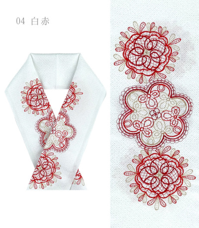 60％OFF】刺繍半衿（花） 半衿（通年） 【きもの都粋】