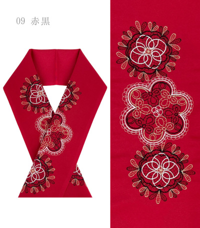 60％OFF】刺繍半衿（花） 半衿（通年） 【きもの都粋】