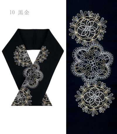 60％OFF】刺繍半衿（花） 半衿（通年） 【きもの都粋】