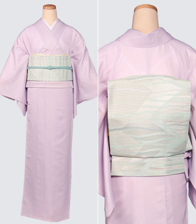 お仕立済み・単衣】都粋オリジナル 花単衣色無地（フリーサイズ） 単衣