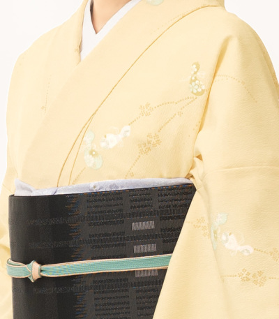 お仕立付き・袷】都粋オリジナル 東レシルジェリー 刺繍小紋