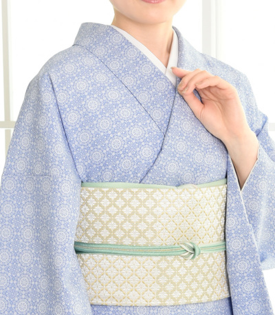 単衣【小紋】　総手縫い　寄せ柄　大人の粋 お仕立付き・袷】都粋オリジナル 東レシルジェリー おめかし小紋
