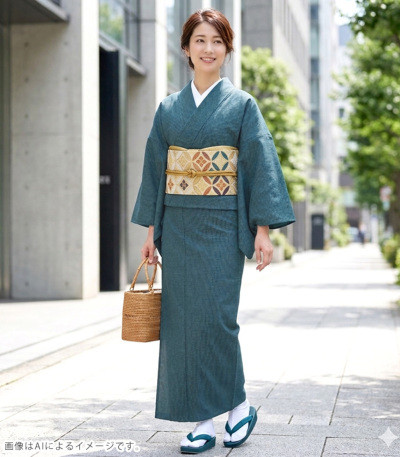 お仕立付き・単衣】都粋オリジナル東レセオαおめかし小紋（お召十：鉄