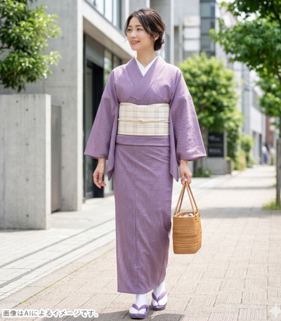 反物】都粋オリジナル東レセオαおめかし小紋（お召十：薄色） 洗える