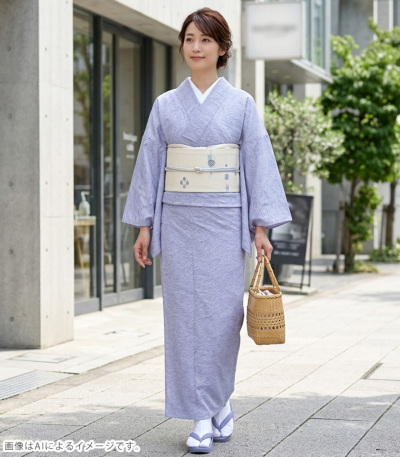 反物】都粋オリジナル東レセオαおめかし小紋（墨流し：ブルー） 洗える