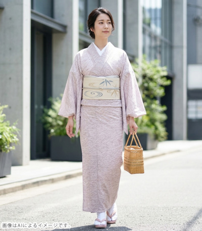 お仕立済み・単衣】バチ衿ミシン仕立済 セオαおめかし小紋（墨流し