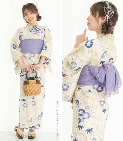✨️未使用品✨️ ♦︎綿麻 浴衣♦︎ クレマチス 古着のきもの長谷川 on X: 