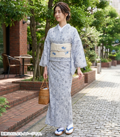 お仕立済み・単衣】バチ衿ミシン仕立済 セオαおめかし小紋（幾何学文