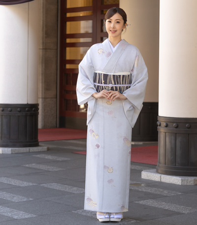 単衣 小紋フルセット 着物 春秋 蝶々 正絹 大人かわいい 白地 m3 単衣 小紋