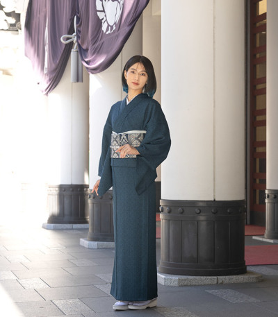 お仕立付き・単衣】都粋オリジナル東レセオαおめかし小紋（菊