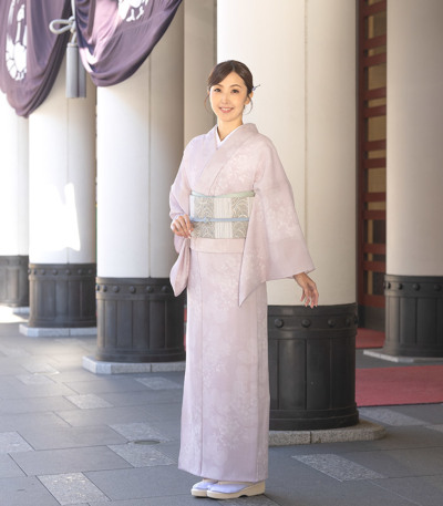 お仕立付き・単衣】都粋オリジナル東レセオαおめかし小紋（絣萩