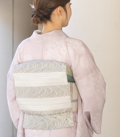 嵐山よしむら浴衣・単品・綿100%・白地に牡丹・ 嵐山よしむら浴衣