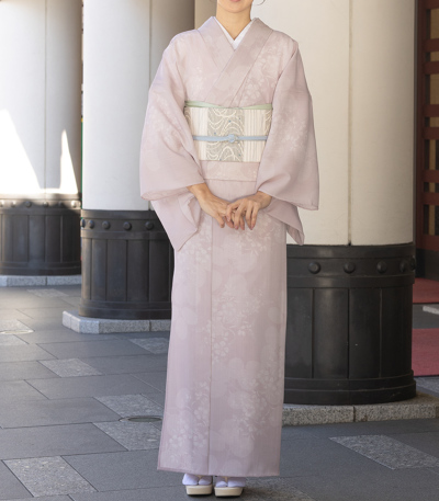 お仕立付き・単衣】都粋オリジナル東レセオαおめかし小紋（絣萩撫子