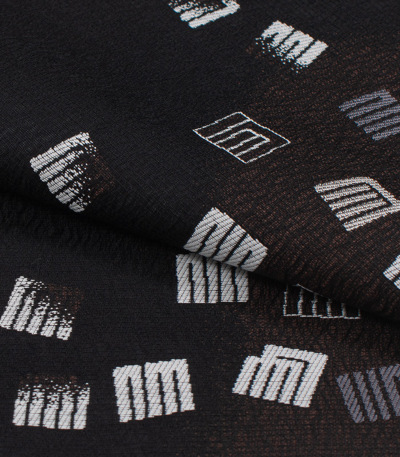 お仕立済み】西陣織名古屋帯（源氏香：黒） 正絹名古屋帯 【きもの都粋】