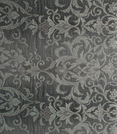 ぺ*ん様 名古屋帯 西陣織 黒 唐織 正絹 花唐草 ドット so259 お仕立済み】西陣織名古屋帯（唐花：黒） 正絹名古屋帯 【きもの都粋】