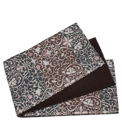 お仕立付き】西陣織袋帯（唐花：グレー） 袋帯 【きもの都粋】