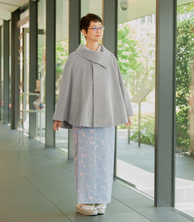 20％OFF】ウール混ケープ 冬コート 【きもの都粋】