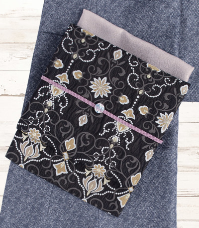 oddity0727様リクエストしつけ付き上質モダンな縞小紋 帯セット oddity0727様リクエストしつけ付き上質モダンな縞小紋 帯セット