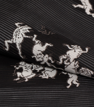 【夏帯】西陣織 名古屋帯 鳥獣戯画 未使用 絽 正絹 白 ピンク グレー 548 450872069a1335f92db963fc57a165